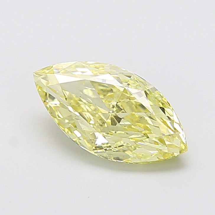 2.21 carat fancy yellow marquise lab grown diamond VS2 clarity