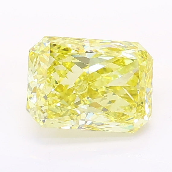 1.04 carat fancy intense yellow radiant lab grown diamond VS2 clarity