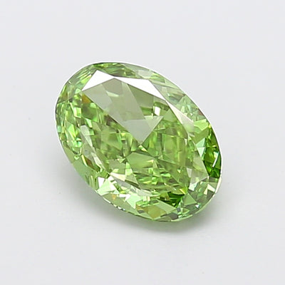 1.91 carat fancy vivid green oval lab grown diamond VS1 clarity