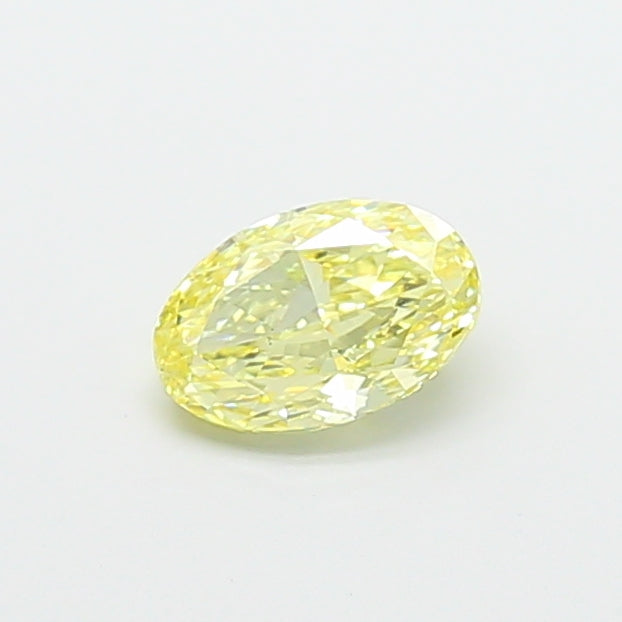 1.01 carat fancy yellow oval lab grown diamond VS1 clarity