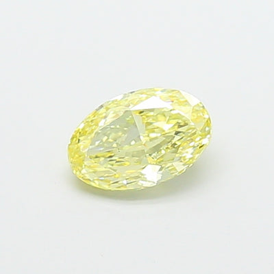 1.01 carat fancy yellow oval lab grown diamond VS1 clarity