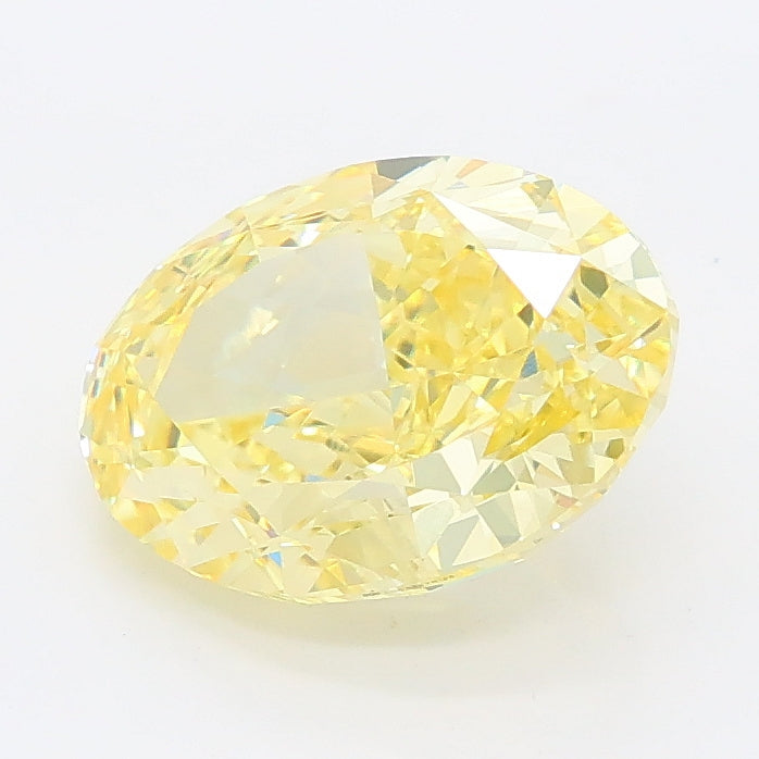 2.29 carat fancy intense yellow oval lab grown diamond VVS2 clarity