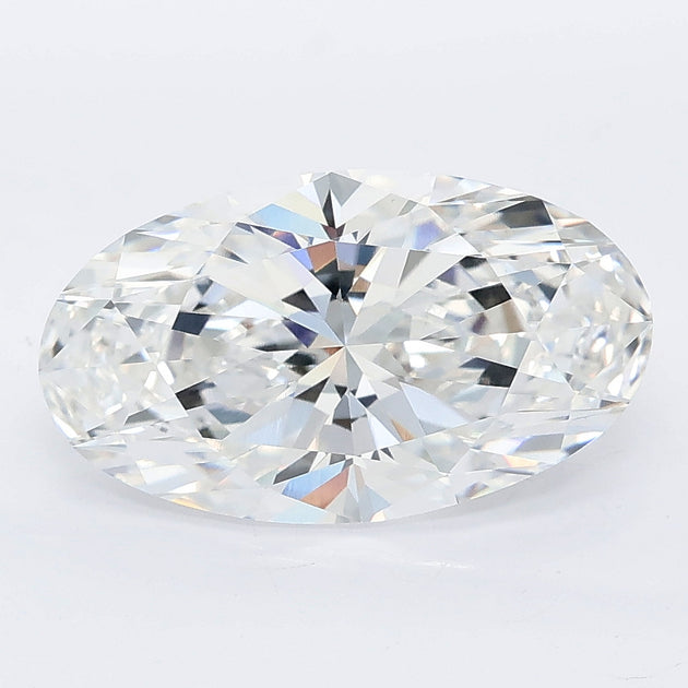 3.27 carat moval lab grown diamond E color VVS2 clarity