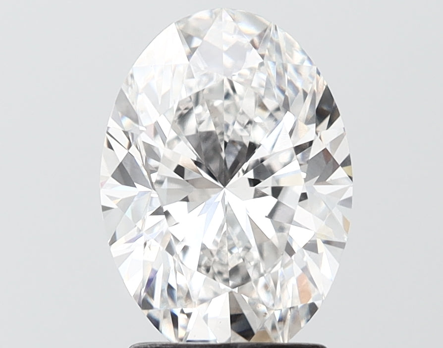 2.52 carat oval lab grown diamond E color VS1 clarity