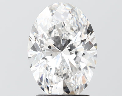 2.52 carat oval lab grown diamond E color VS1 clarity