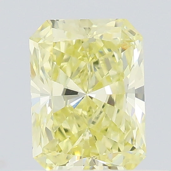 0.53 carat fancy yellow radiant lab grown diamond VVS2 clarity