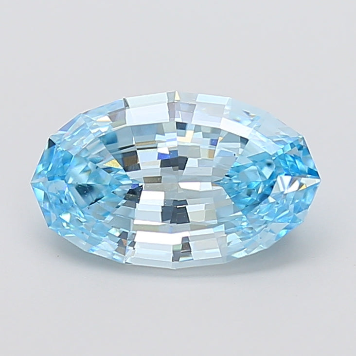 3.09 carat fancy intense blue moval lab grown diamond VS1 clarity