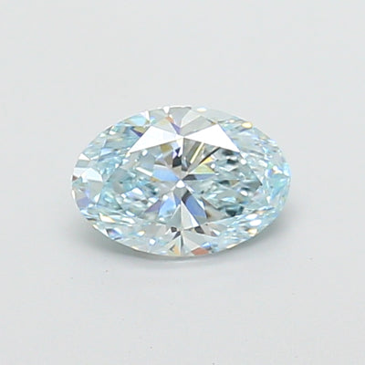 1.07 carat fancy bluish green oval lab grown diamond VS1 clarity
