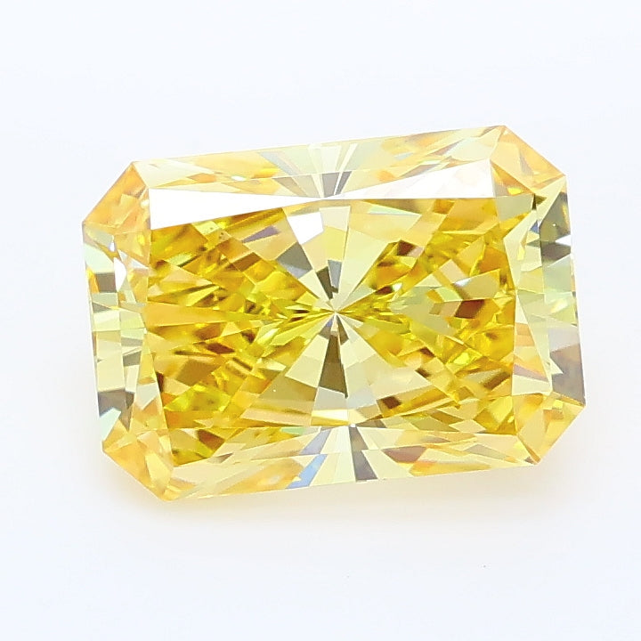 1.83 carat fancy intense brownish yellow radiant lab grown diamond VVS2 clarity