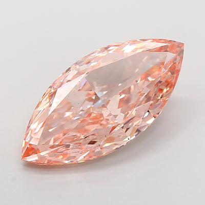 10.02 carat fancy light pinkish brown marquise lab grown diamond SI1 clarity