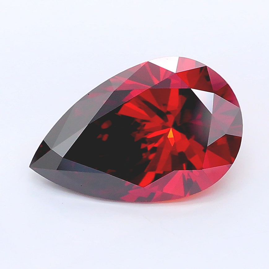 2.09 carat fancy deep orange pear lab grown diamond VS1 clarity
