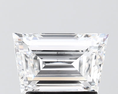 1.55 carat trapezoid lab grown diamond E color VVS2 clarity