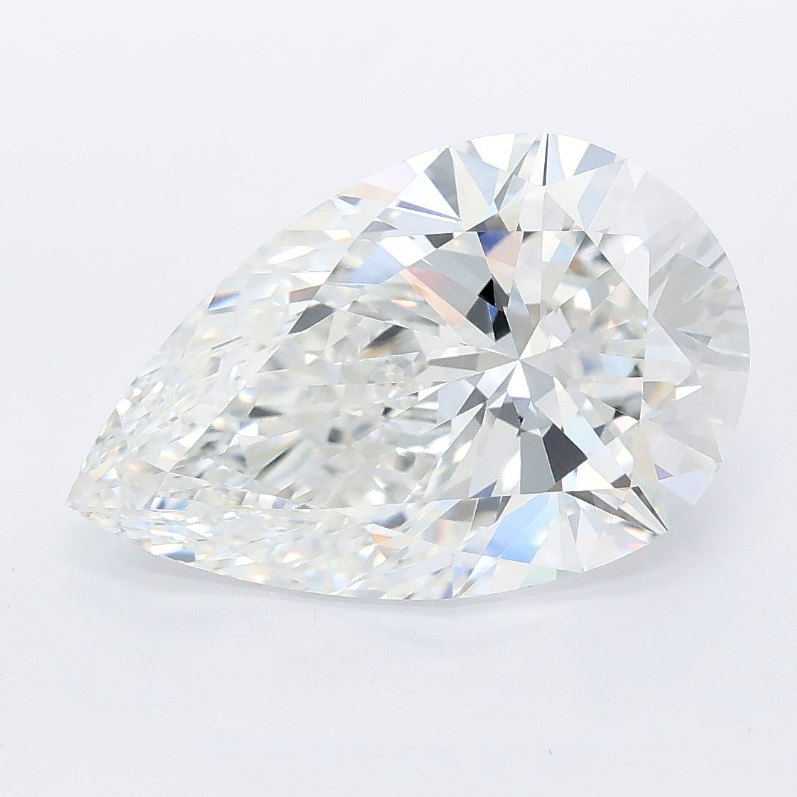 6.05 carat pear lab grown diamond E color VVS2 clarity