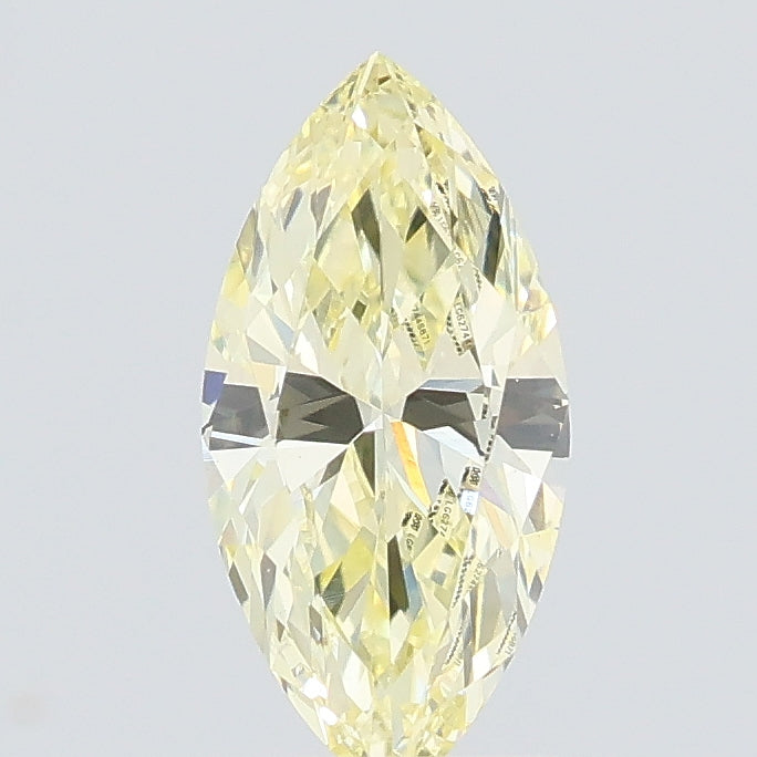 0.51 carat fancy light yellow marquise lab grown diamond VS1 clarity