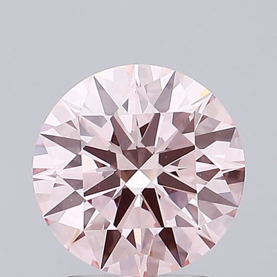 2.02 carat fancy intense pink round lab grown diamond VS1 clarity