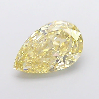 1.59 carat fancy intense yellow pear lab grown diamond VVS2 clarity