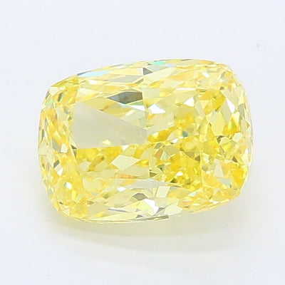 1.06 carat fancy intense yellow cushion lab grown diamond VVS2 clarity