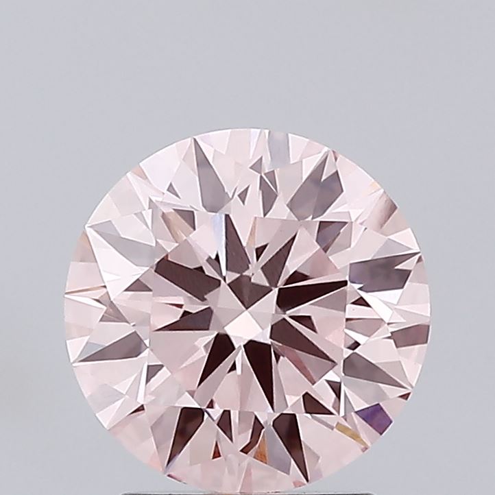 1.98 carat fancy intense pink round lab grown diamond VS1 clarity