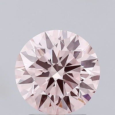 1.98 carat fancy intense pink round lab grown diamond VS1 clarity