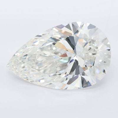 8.27 carat pear lab grown diamond F color VS1 clarity