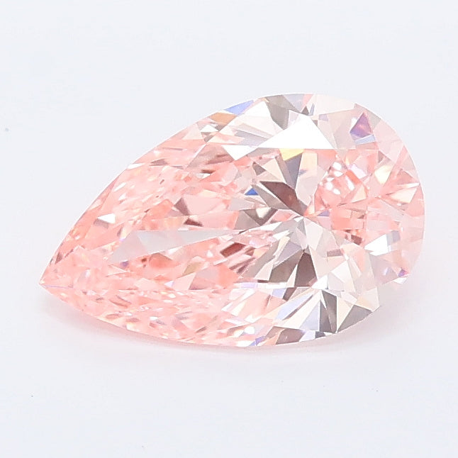 1.05 carat fancy vivid pink pear lab grown diamond VVS1 clarity