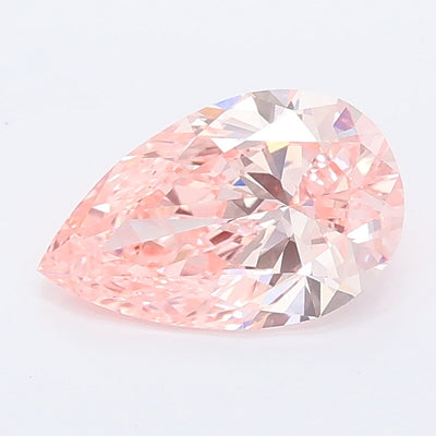 1.05 carat fancy vivid pink pear lab grown diamond VVS1 clarity