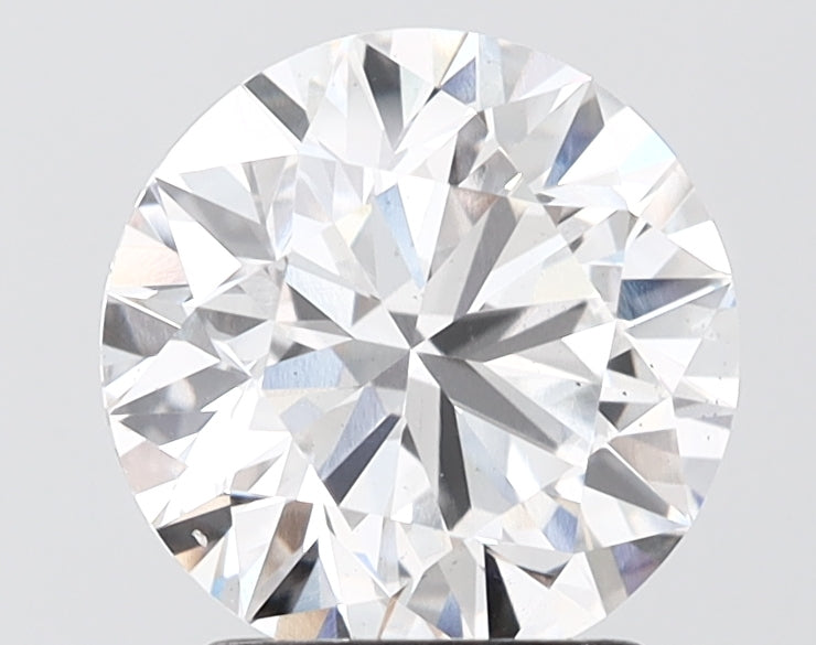 2.42 carat round lab grown diamond E color VS2 clarity