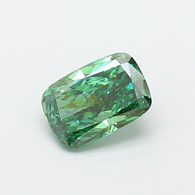 1.50 carat fancy vivid green cushion lab grown diamond VS1 clarity