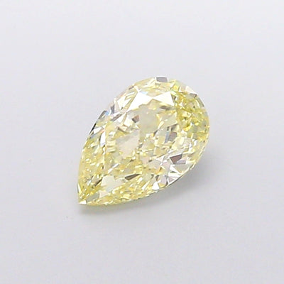 1.11 carat fancy light yellow pear lab grown diamond VVS2 clarity