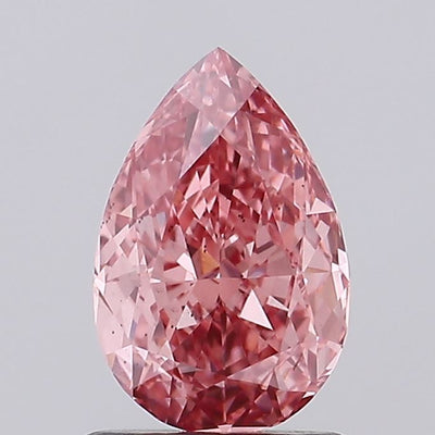 1.32 carat fancy vivid pink pear lab grown diamond VS2 clarity