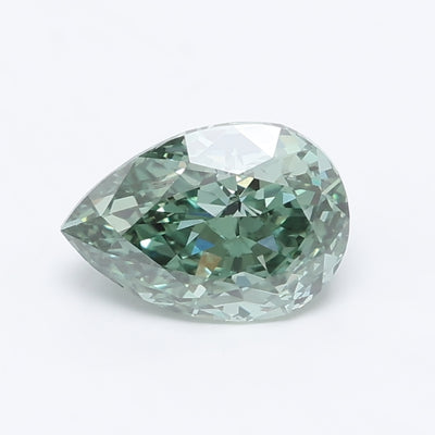 1.31 carat fancy vivid green pear lab grown diamond VS2 clarity