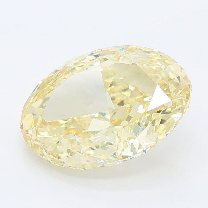 2.13 carat fancy intense yellow oval lab grown diamond VVS2 clarity