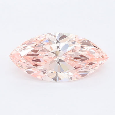 1.23 carat fancy vivid pink marquise lab grown diamond VS1 clarity