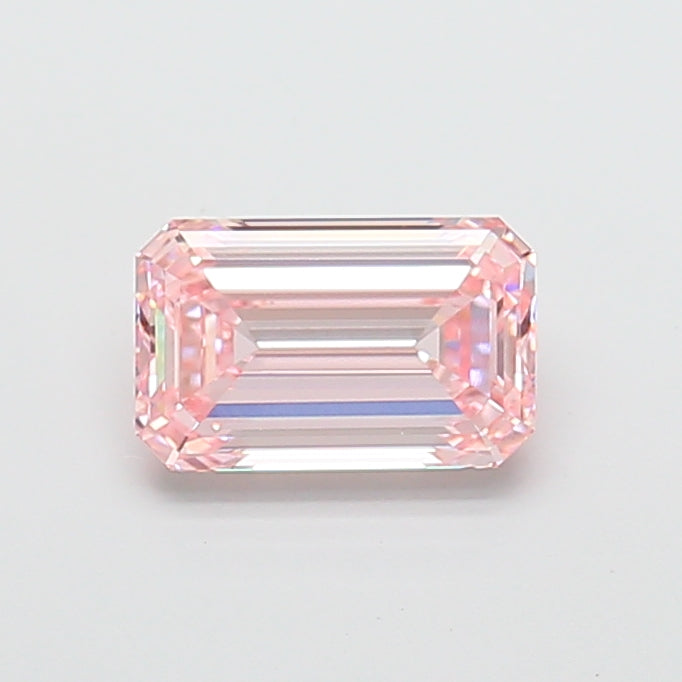 2.02 carat fancy intense pink emerald lab grown diamond VS1 clarity