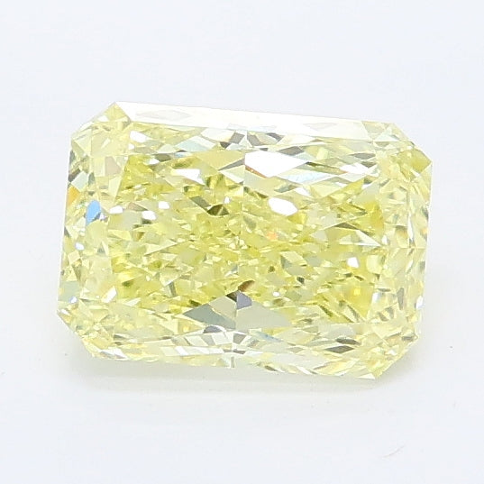 0.81 carat fancy intense yellow radiant lab grown diamond VVS2 clarity
