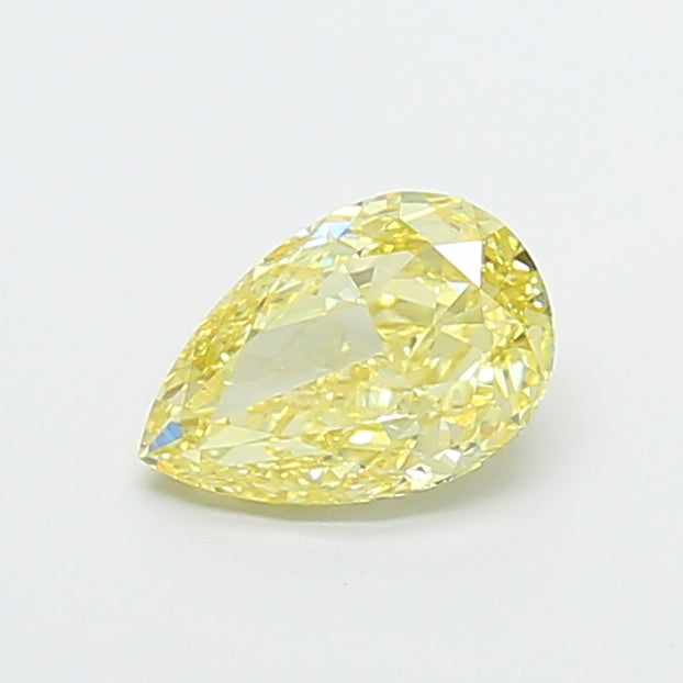 1.15 carat fancy intense yellow pear lab grown diamond VVS2 clarity