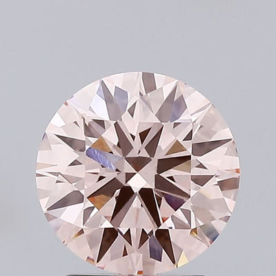 2.02 carat fancy vivid pink round lab grown diamond VS1 clarity