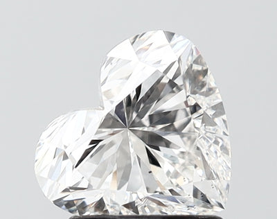 1.64 carat heart lab grown diamond E color VS2 clarity