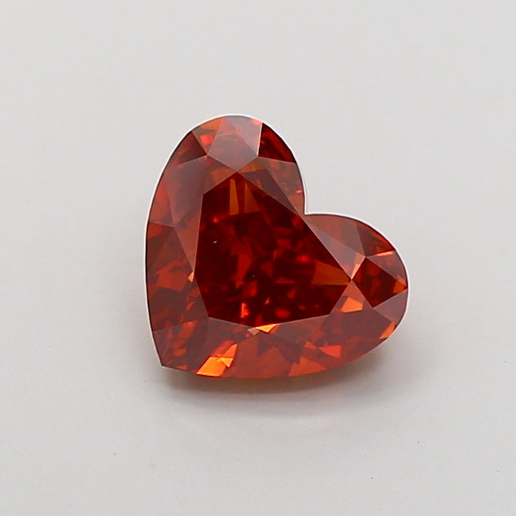 2.00 carat fancy deep orange heart lab grown diamond VS2 clarity