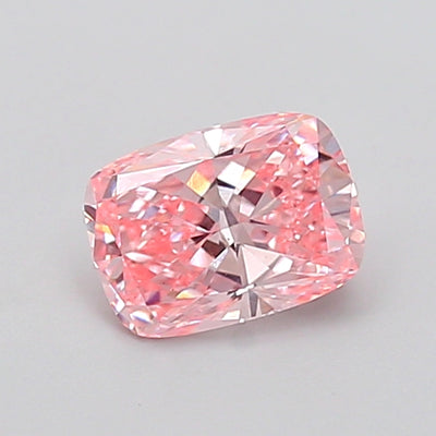 1.09 carat fancy vivid pink cushion lab grown diamond VS1 clarity