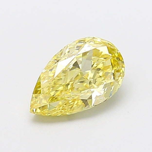 1.50 carat fancy intense yellow pear lab grown diamond VS1 clarity