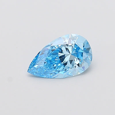 1.02 carat fancy vivid blue pear lab grown diamond VS1 clarity