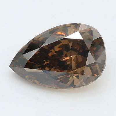 2.16 carat fancy gray yellow pear lab grown diamond VVS2 clarity