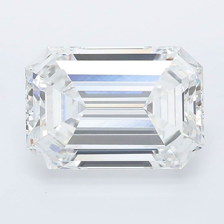 2.76 carat emerald lab grown diamond E color VS1 clarity