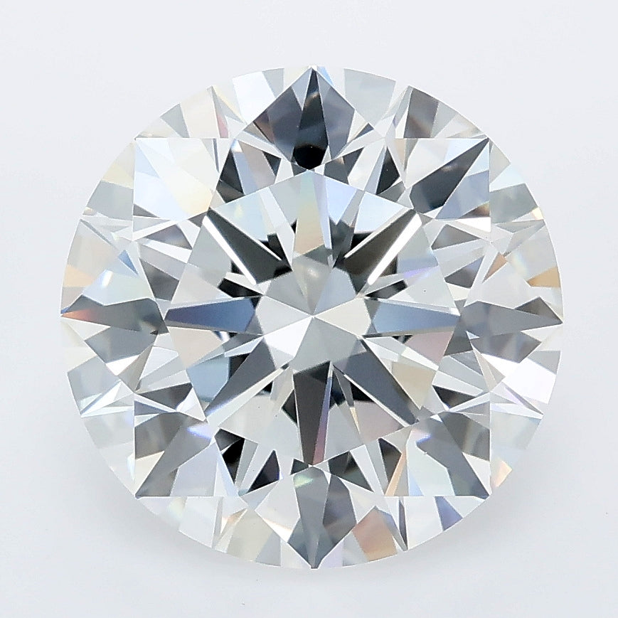5.58 carat round lab grown diamond E color VVS2 clarity