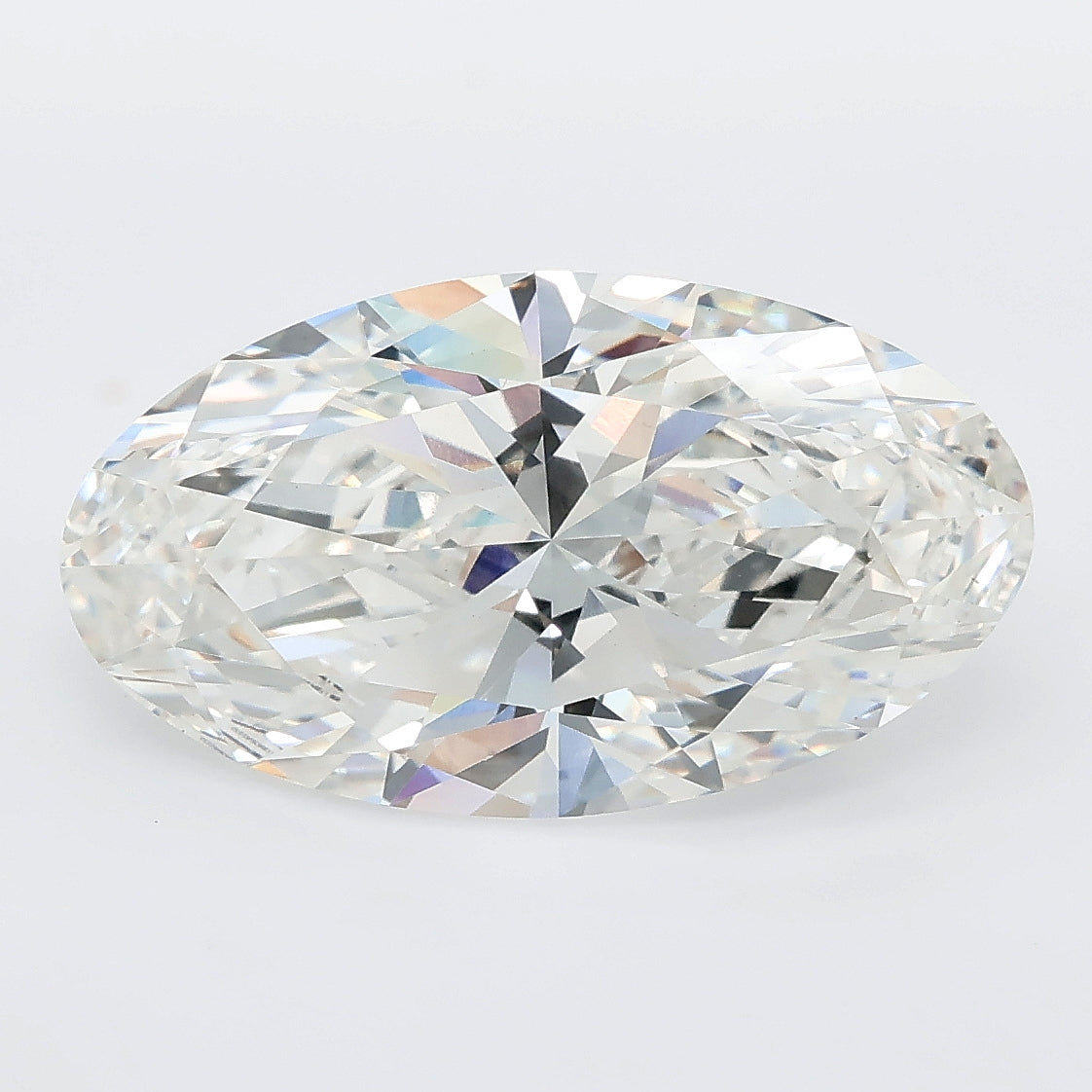 5.09 carat moval lab grown diamond F color VVS2 clarity