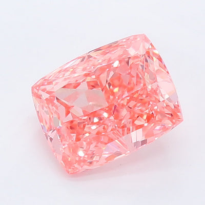 1.58 carat fancy vivid pink cushion lab grown diamond VS1 clarity