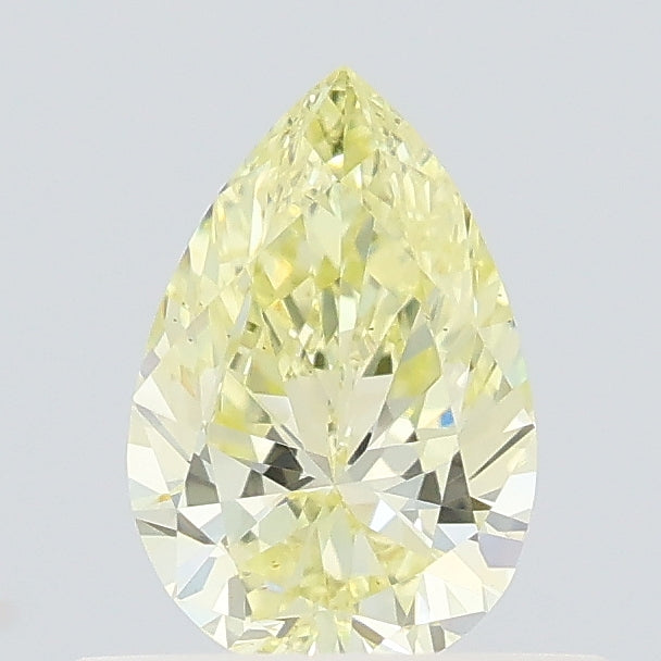 0.50 carat fancy yellow pear lab grown diamond VS2 clarity