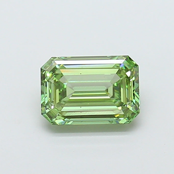2.01 carat fancy vivid green emerald lab grown diamond VS2 clarity