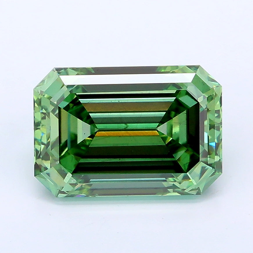 3.03 carat fancy vivid green emerald lab grown diamond VS2 clarity